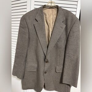 Ralph Lauren Black and Tan Houndstooth Blazer